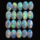3x5mm Natural Australian Fire Opal Cabochon Oval 3 Pieces Lot  Multi Fire Opal Loose Gemstone
