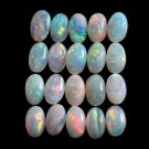3x5mm Natural Australian Fire Opal Cabochon Oval 10 Pieces Lot  Multi Fire Opal Loose Gemstone