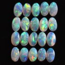 3x5mm Natural Australian Fire Opal Cabochon Oval 25 Pieces Lot  Multi Fire Opal Loose Gemstone