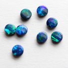 3mm Australian Boulder Opal Doublet Cabochon Round  10 Pieces Lot   Multi Fire Opal Gemstone