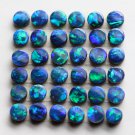 3mm Australian Boulder Opal Doublet Cabochon Round  25 Pieces Lot   Multi Fire Opal Gemstone