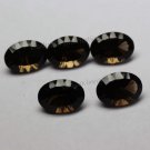 13x18mm Natural Smoky Quartz Concave Cut  Oval 5 Pieces Lot (SI) Top Quality  Loose Gemstone