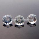 14mmNatural Crystal Quartz Concave Cut Round 2 Piece (1 Pair) Color White Top Quality Loose Gemstone
