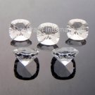 9mm Natural Crystal Quartz Concave Cut Cushion 5 Pieces Lot  Top Quality Loose Gemstone