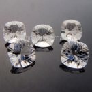 11mm Natural Crystal Quartz Concave Cut Cushion  2 Piece (1 Pair )  Top Quality Loose Gemstone