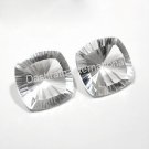 16mm Natural Crystal Quartz Concave Cut Cushion 1 Piece  Top Quality Loose Gemstone