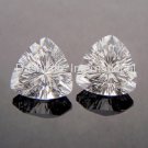 8mm Natural Crystal Quartz Concave Cut Trillion 1 Piece  Top Quality Loose Gemstone