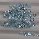 2.5mmNatural Sky Blue Topaz Faceted Cut Round 50 Pieces Lot Blue Color  Top Quality Loose Gemstone