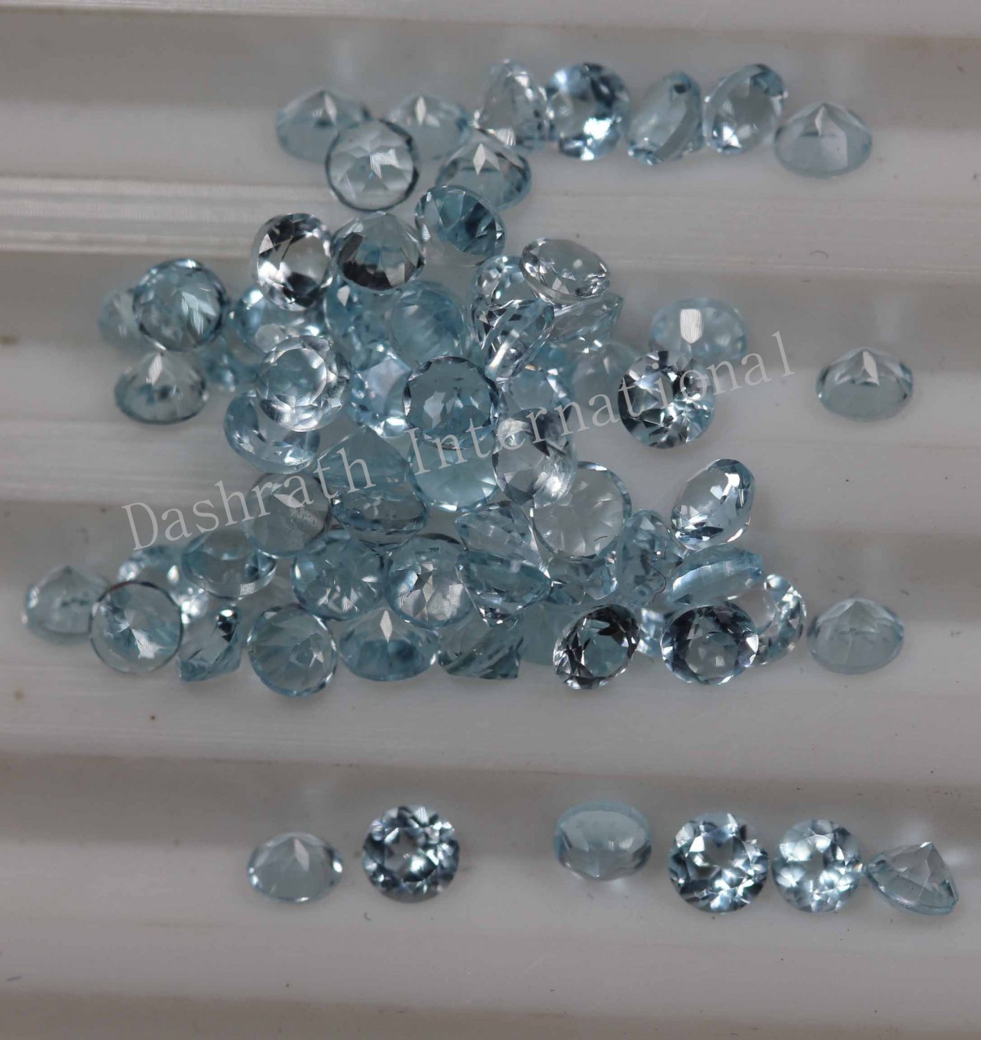 2.75mmNatural Sky Blue Topaz Faceted Cut Round 5 Pieces Lot Blue Color  Top Quality Loose Gemstone