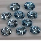 8x6mm  Natural Sky Blue Topaz Faceted Cut Oval  50 Pieces Lot  Top Quality Loose Gemstone