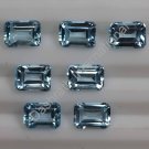 6x4mm Natural Sky Blue Topaz Faceted Cut Octagon 100 Pieces Lot  Top Quality Loose Gemstone