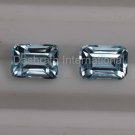 7x5mm Natural Sky Blue Topaz Faceted Cut Octagon 2 Piece (1 Pair )   Top Quality Loose Gemstone