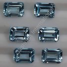 8x10mm  Natural Sky Blue Topaz Faceted Cut Octagon 50 Pieces Lot   Top Quality Loose Gemstone