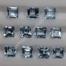 7mm  Natural Sky Blue Topaz Faceted Cut Square 50 Pieces Lot Top Quality Loose Gemstone