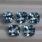 4mm Natural Sky Blue Topaz Faceted Cut Cushion 10 Pieces Lot Top Quality Loose Gemstone