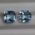 5mm Natural Sky Blue Topaz Faceted Cut Cushion 2 Piece (1 Pair ) Top Quality Loose Gemstone