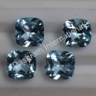 6mm Natural Sky Blue Topaz Faceted Cut Cushion 10 Pieces Lot Top Quality Loose Gemstone