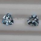 5mm Natural Sky Blue Topaz Faceted Cut Trillion 2 Piece (1 Pair ) Top Quality Loose Gemstone