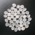 7x5mm Natural White Moonstone Cabochon Oval 5 Pieces Lot  White Color Top Quality Loose Gemstone