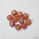 7mm Natural Peach Moonstone Cabochon Round 50 Pieces Lot Peach Color Top Quality Loose Gemstone