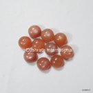 10mm Natural Peach Moonstone Cabochon Round 2 Piece (1 Pair ) Peach Color Top Quality Loose Gemstone