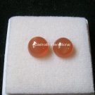 11mm Natural Peach Moonstone Cabochon Round 2 Piece (1 Pair ) Peach Color Top Quality Loose Gemstone