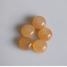 15mm Natural Peach Moonstone Cabochon Round 5 Pieces Lot  Peach Color Top Quality Loose Gemstone