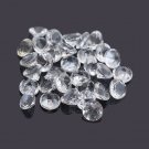 6mm Natural Crystal Quartz Faceted Cut Round 75 Pieces Lot  Top Quality Loose Gemstone