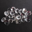 8mm Natural Crystal Quartz Faceted Cut Round 75 Pieces Lot  Top Quality Loose Gemstone