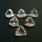 8mm Natural Crystal Quartz Faceted Cut Trillion 25 Pieces Lot   Top Quality Loose Gemstone