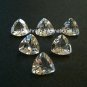 9mm Natural Crystal Quartz Faceted Cut Trillion 2 Piece (1 Pair )   Top Quality Loose Gemstone