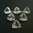9mm Natural Crystal Quartz Faceted Cut Trillion 75 Pieces Lot    Top Quality Loose Gemstone
