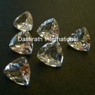 10mm Natural Crystal Quartz Faceted Cut Trillion 5 Pieces Lot    Top Quality Loose Gemstone