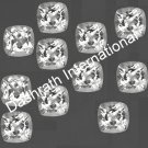 7mm Natural Crystal Quartz Faceted Cut  Cushion 5 Pieces Lot   Top Quality Loose Gemstone