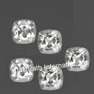 12mm Natural Crystal Quartz Faceted Cut  Cushion 75 Pieces Lot    Top Quality Loose Gemstone