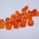 6mm Natural Carnelian Faceted Cut  Round 2 Piece (1 Pair ) Orange Color Top Quality Loose Gemstone