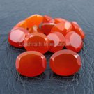 9x7mm Natural Carnelian Faceted Cut  Oval 50 Pieces Lot  Orange Color Top Quality Loose Gemstone