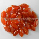 7x3.5mm Natural Carnelian Faceted Cut  Marquise 100 Pieces Lot   Top Quality Loose Gemstone