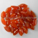 14x7mm Natural Carnelian Faceted Cut  Marquise 25 Pieces Lot  Top Quality Loose Gemstone
