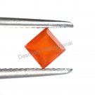 6mm   Natural Carnelian Faceted Cut Square 5 Pieces Lot  Top Quality Loose Gemstone