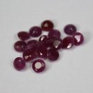 6mm Natural Ruby Faceted Cut Round  50 Pieces Lot  Red Pink Color Top Quality Loose Gemstone