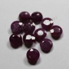 8mm  Natural Ruby Faceted Cut Round 25 Pieces Lot Red Pink Color Top Quality Loose Gemstone