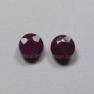 9mm Natural Ruby Faceted Cut Round 2 Piece (1 Pair ) Red Pink Color Top Quality Loose Gemstone