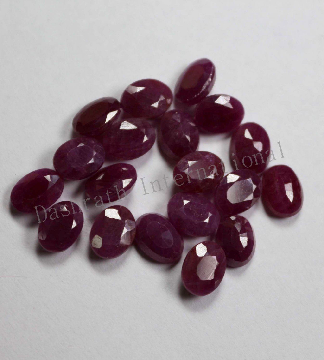 3x5mm Natural Ruby Faceted Cut Oval 25 Pieces Lot Red Pink Color Top ...