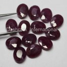 6x8mm Natural Ruby Faceted Cut Oval 10 Pieces Lot  Red Pink Color Top Quality Loose Gemstone