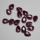 3x4mm Natural Ruby Faceted Cut Pear 75 Pieces Lot Red Pink Color Top Quality Loose Gemstone