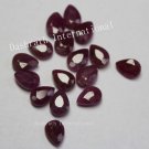 4x6mm Natural Ruby Faceted Cut Pear 100 Pieces Lot Red Pink Color Top Quality Loose Gemstone