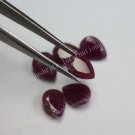 6x8mm Natural Ruby Faceted Cut Pear 2 Piece (1 Pair ) Red Pink Color Top Quality Loose Gemstone