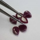 6x9mm Natural Ruby Faceted Cut Pear 5 Pieces Lot  Red Pink Color Top Quality Loose Gemstone