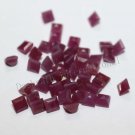 7mm Natural Ruby Faceted Cut Square 25 Pieces Lot Red Pink Color Top Quality Loose Gemstone